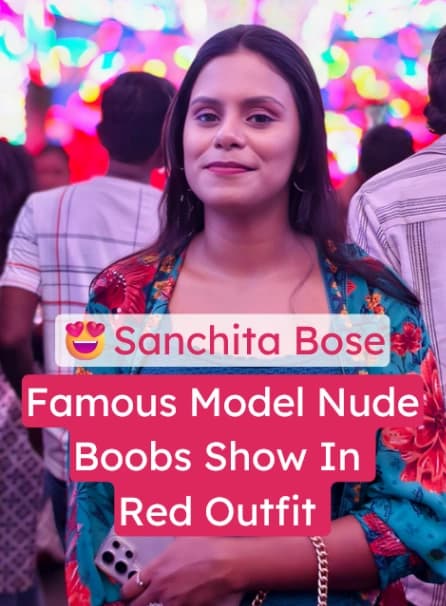 Featured image for Bong Model Sanchita Bose Shows Her Boobs In A Red Outfit