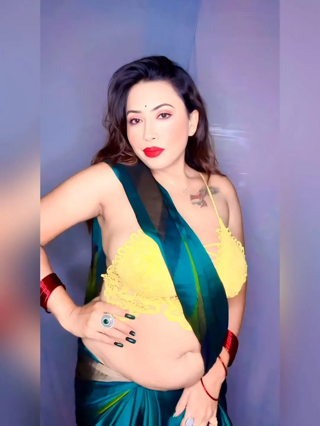 Featured image for Hot Bong Moumita Gets Nasty Pour And Licks Creamed Nipples Topless Huge Boobs